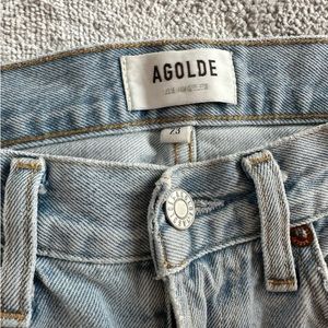 AGOLDE straight leg jeans in a light wash